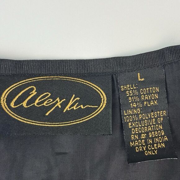 Alex Kim Patchwork Embroidered Jacket L Cottagecore Boho Y2K Vtg Art to Wear - Picture 4 of 14